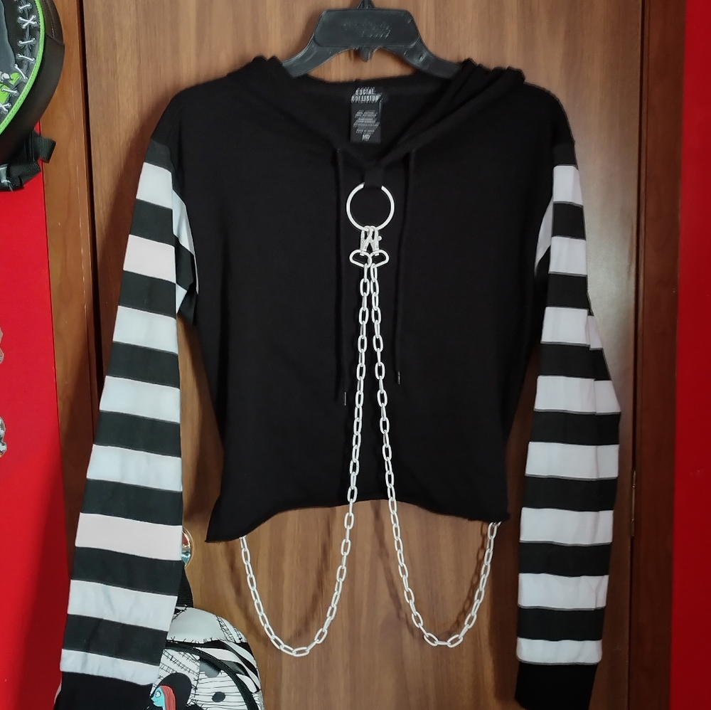 Chain Crop Hoodie